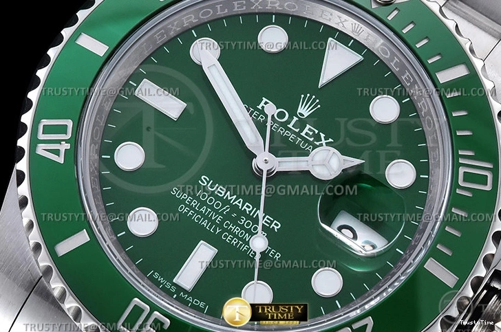 0302 ROLSUB0417B – Submariner 116610LV 904L SS SS Grn CLEAN V2 VS Stretchable 1048